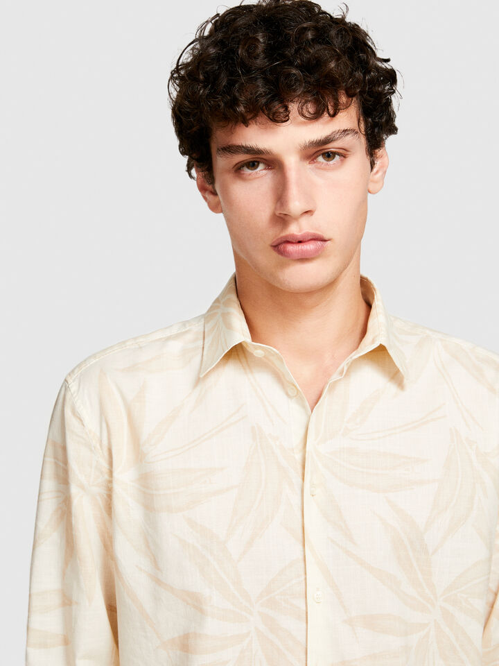 Printed shirt - men's regular fit shirts - Beige | Sisley image number 5